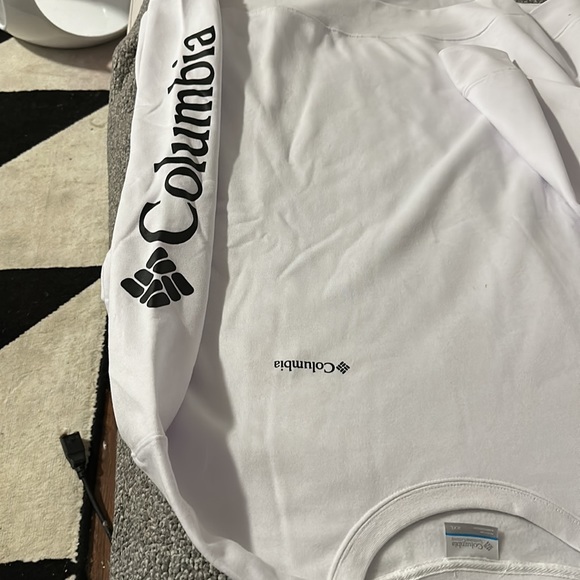 NWT COLUMBIA Vintage 100% white sweatshirt mens XXL 2XL - Picture 4 of 4